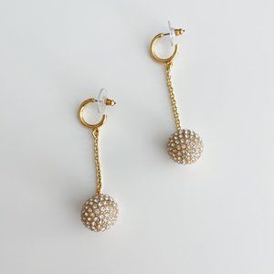 J. Crew Pavé Crystal Drop Earrings